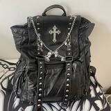 Goth Y2k Black Punk Rivet Backpack