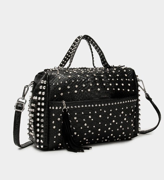 Stylish Large Capacity Rivet Women Tote Bag