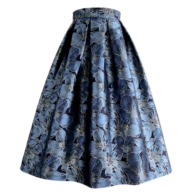Elegant Jacquard Classic All-match A-line Skirt