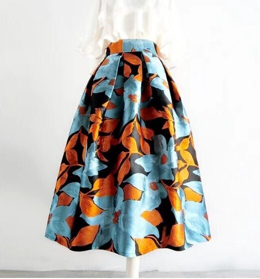 Elegant Jacquard Classic All-match A-line Skirt