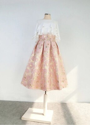 Elegant Jacquard Classic All-match A-line Skirt