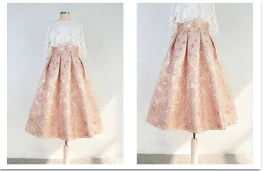 Elegant Jacquard Classic All-match A-line Skirt