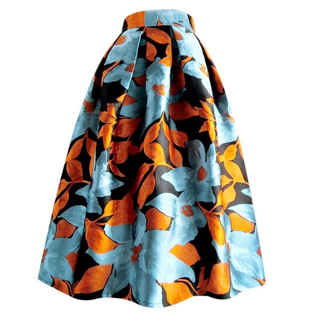 Elegant Jacquard Classic All-match A-line Skirt