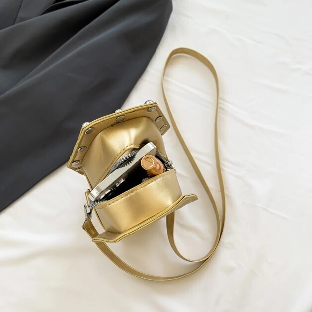 Retro Gothic Rose Coffin Shape Crossbody Bag