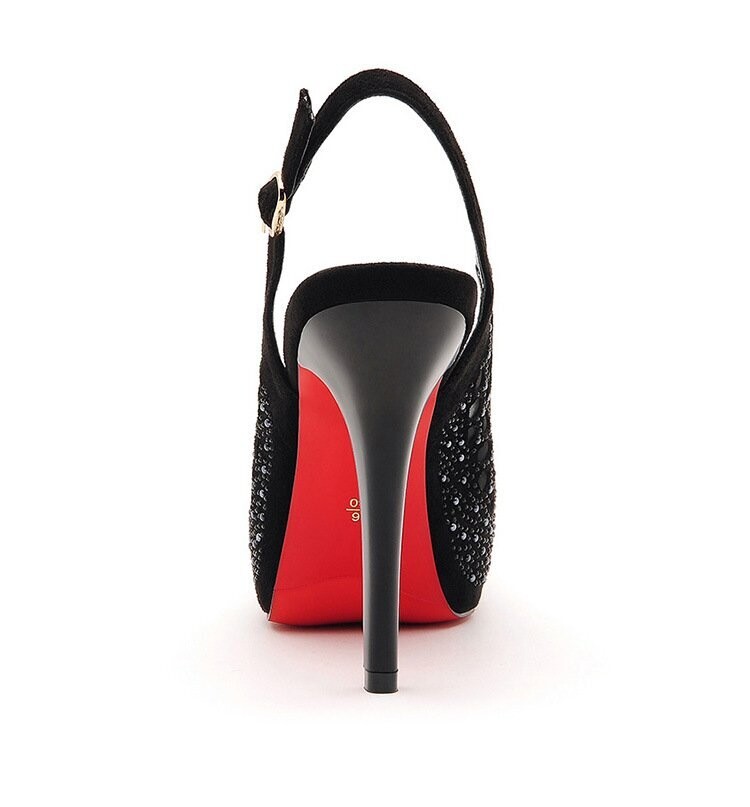 High Heels Peep-toe Fashion Sandals in Black and Gold
