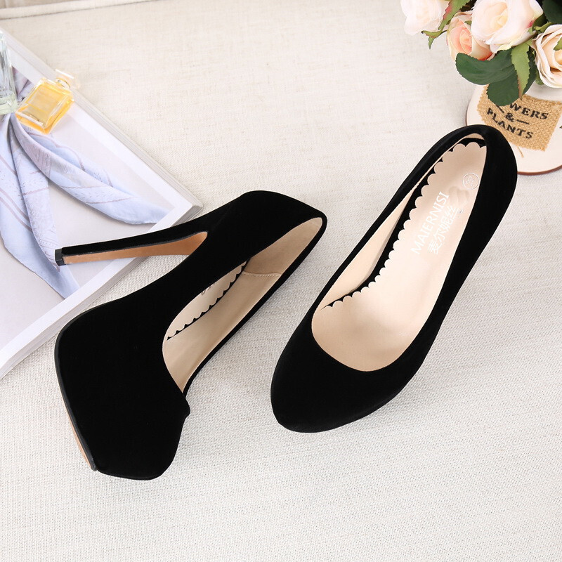 Black and Red Stiletto High Heels Shoes