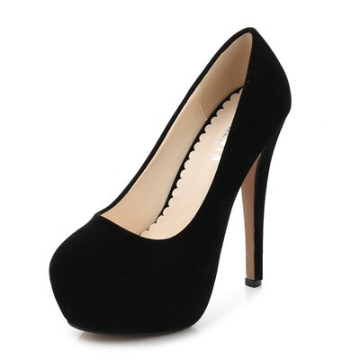 Black and Red Stiletto High Heels Shoes