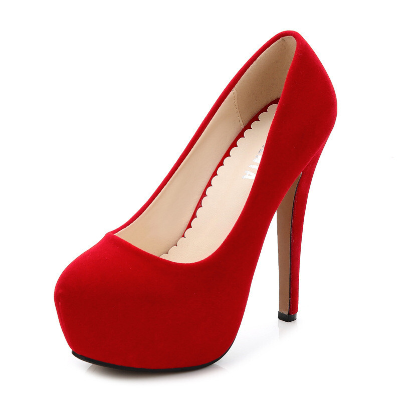 Black and Red Stiletto High Heels Shoes