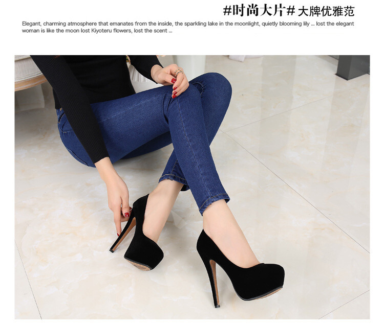 Black and Red Stiletto High Heels Shoes