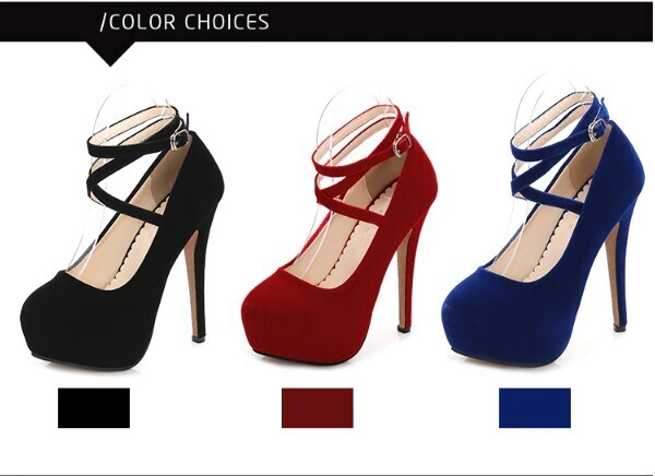 Cross Strap High Heels Platform Shoes