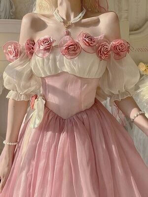 Pink French Vintage Summer Dress