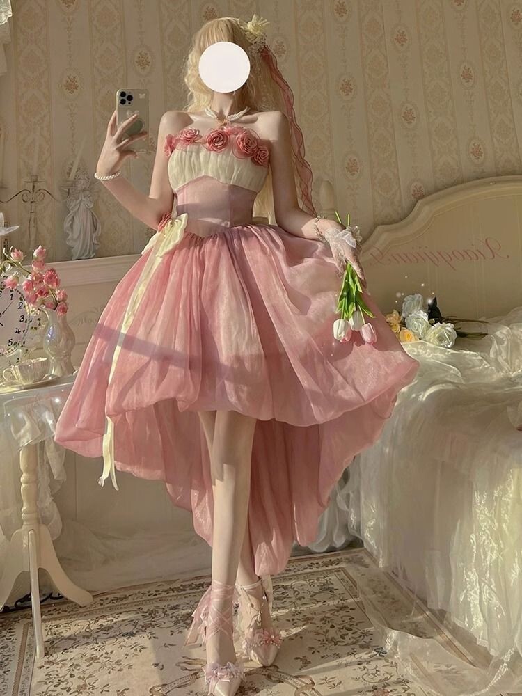 Pink French Vintage Summer Dress