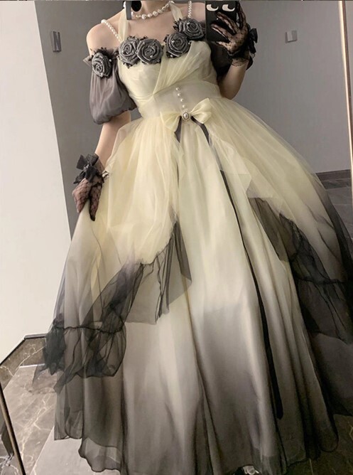 Gorgeous Off Shoulder Gothic Lolita Evening Dress