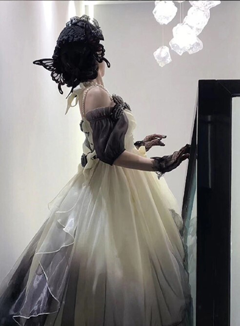 Gorgeous Off Shoulder Gothic Lolita Evening Dress