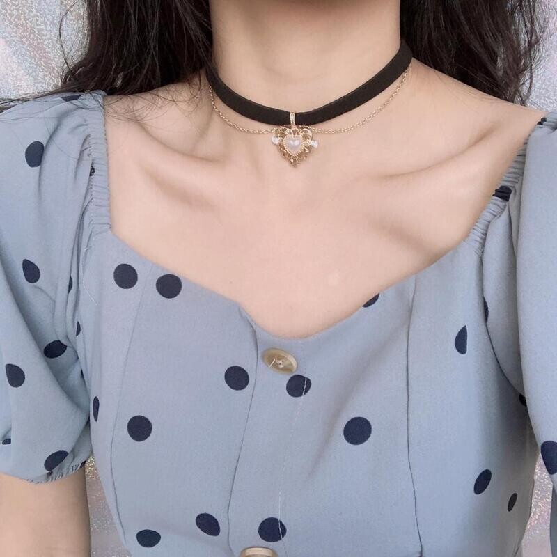 Heart Shape Gothic Choker Necklace