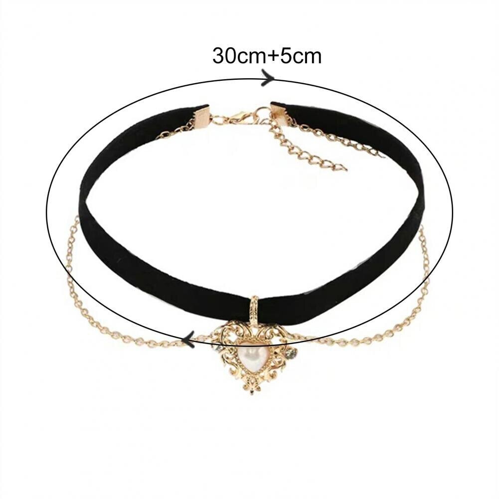 Heart Shape Gothic Choker Necklace