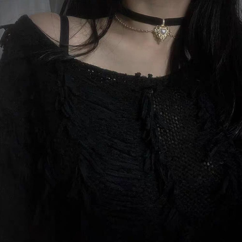 Heart Shape Gothic Choker Necklace
