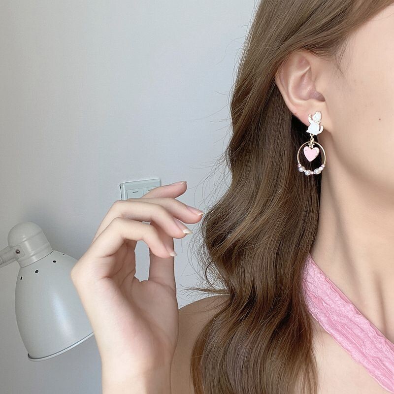 Cute Cat Stud Earrings