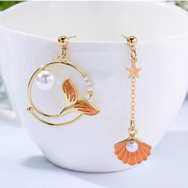 Cute Pearl Mermaid Earrings