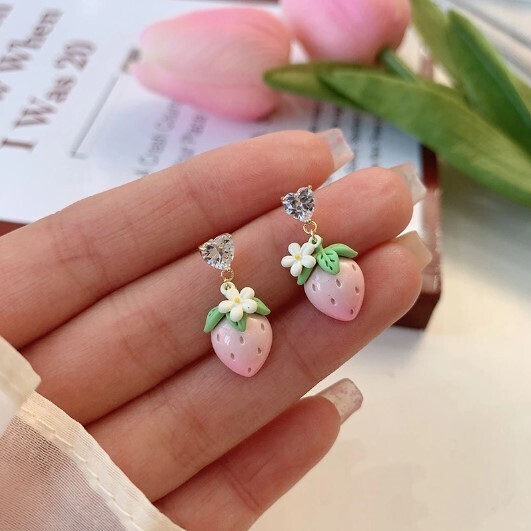 Kawaii Strawberry Earrings
