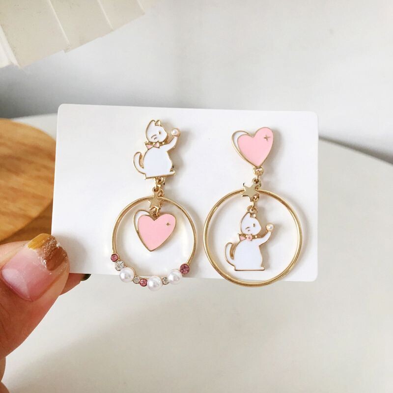 Cute Cat Stud Earrings
