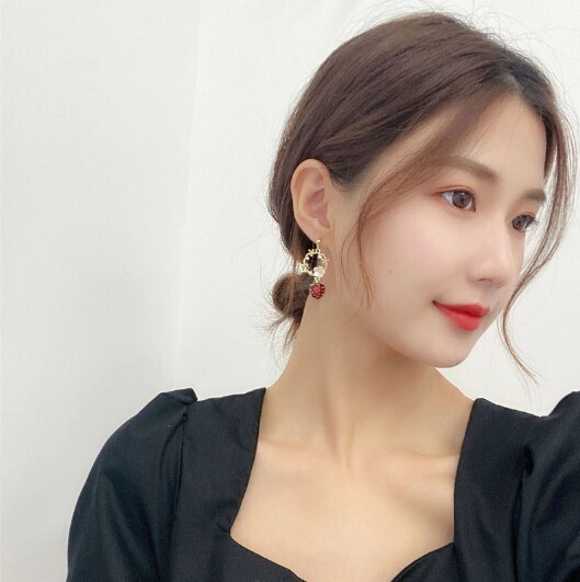 Korean Style Flower Bunny Earrings