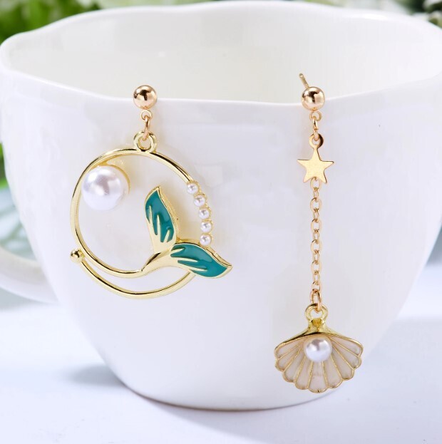 Cute Pearl Mermaid Earrings
