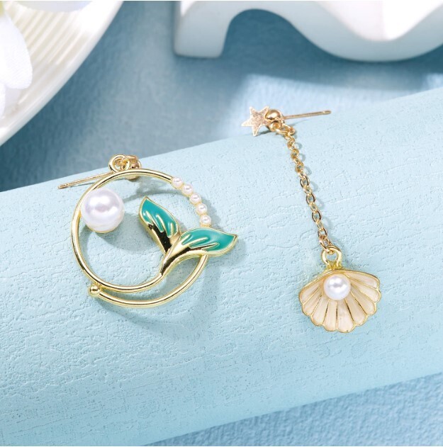 Cute Pearl Mermaid Earrings