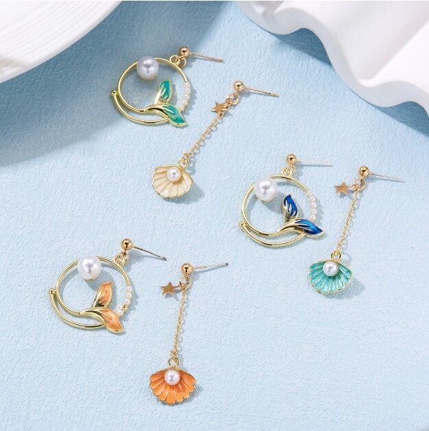 Cute Pearl Mermaid Earrings