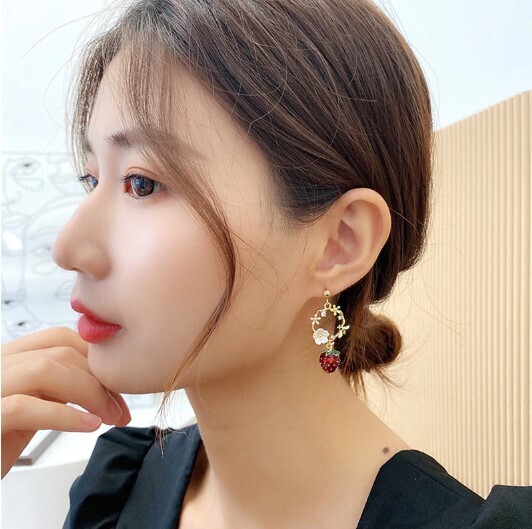 Korean Style Flower Bunny Earrings