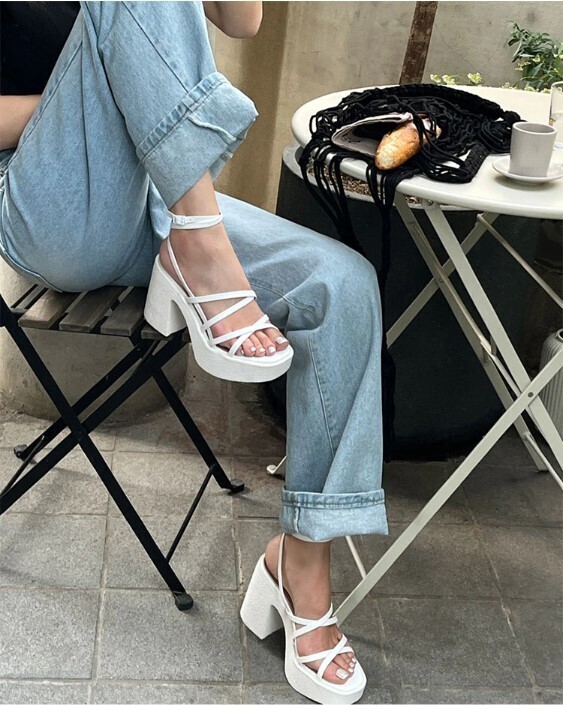 Women High Heels Party Shoes Chunky Heels Sandals