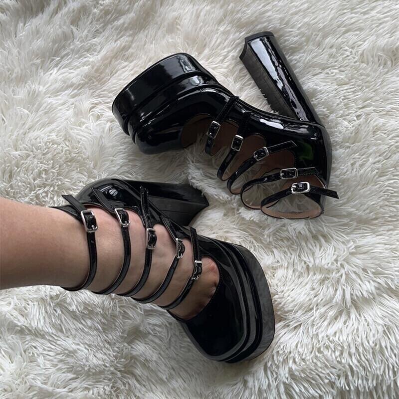 Casual High Heels Sexy Thick Sole Gothic Shoes
