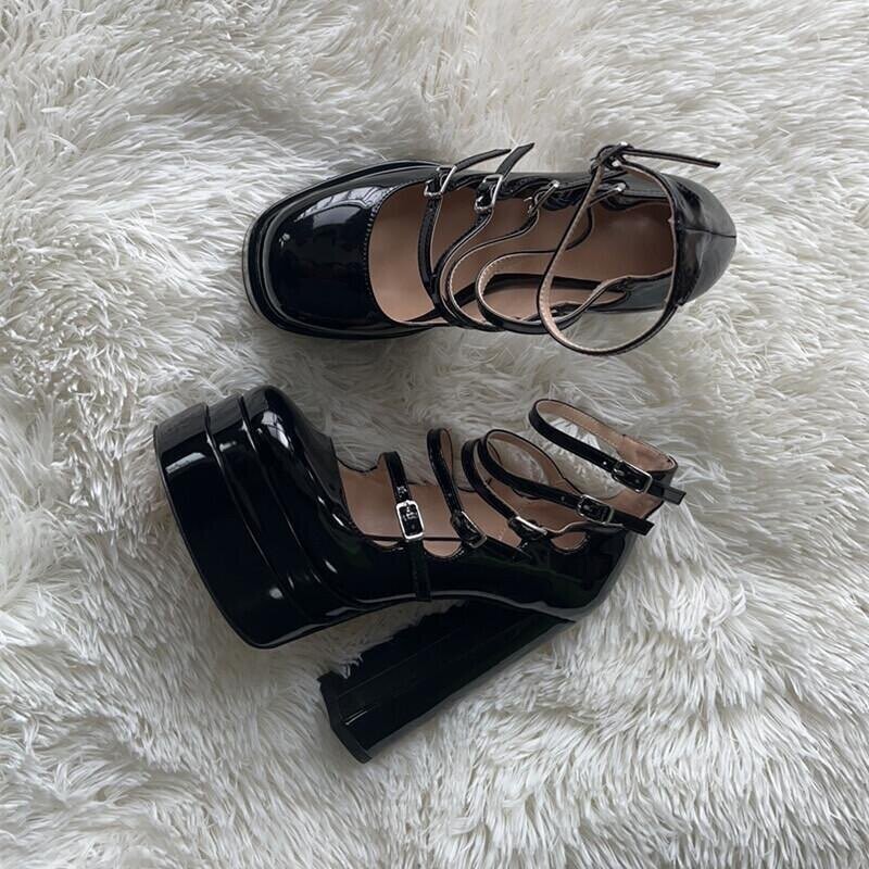 Casual High Heels Sexy Thick Sole Gothic Shoes