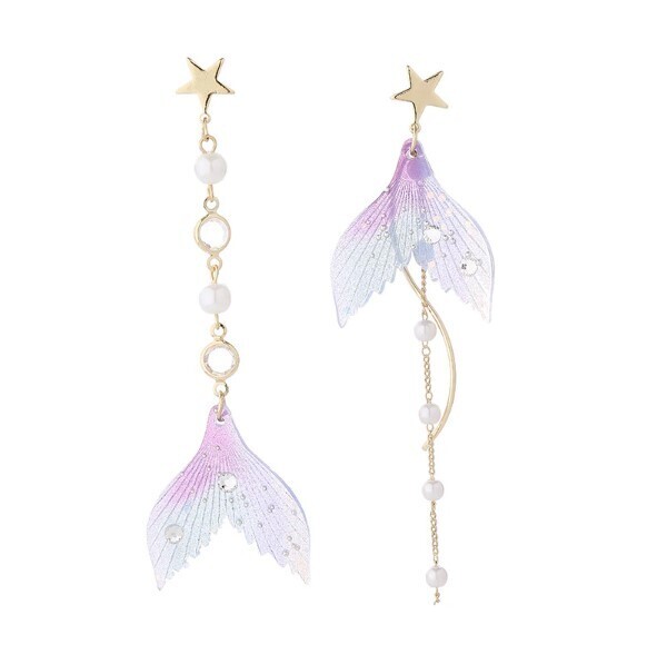 Beautiful Mermaid Tail Tassel Earrings