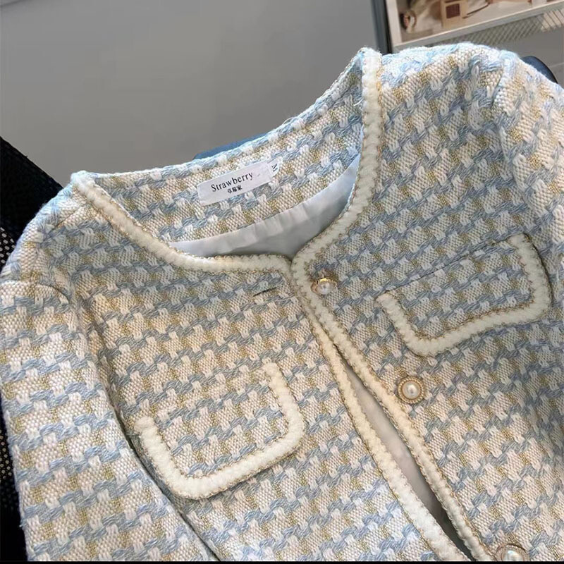 High Quality French Vintage Tweed Jacket Coat
