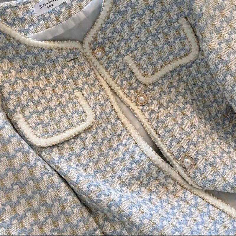 High Quality French Vintage Tweed Jacket Coat