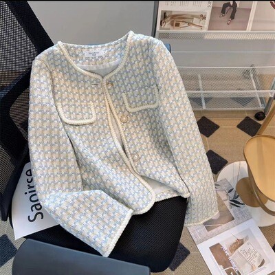 High Quality French Vintage Tweed Jacket Coat