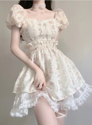Summer French Elegant Vintage Mini Dress