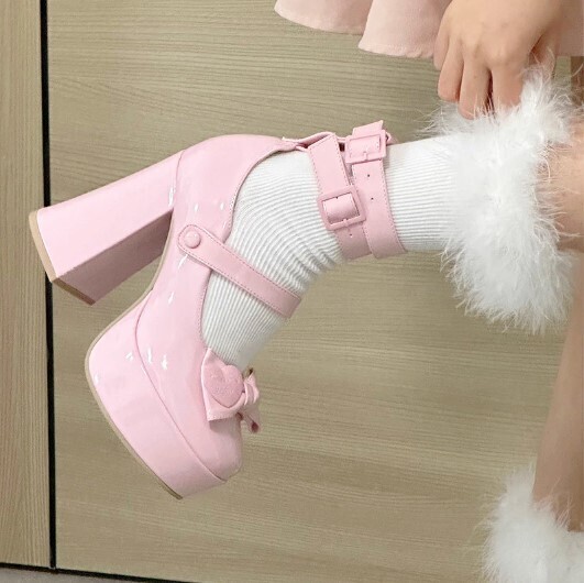 Bowknot High Heeled Platform Shoes