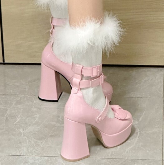 Bowknot High Heeled Platform Shoes