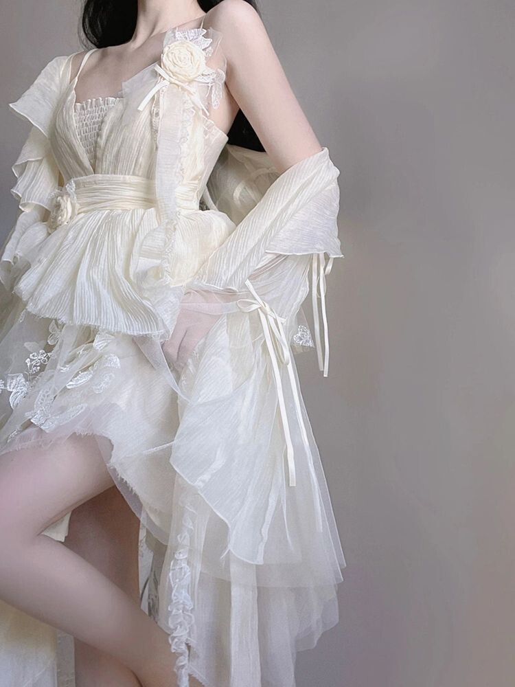 French Vintage Summer Lace Dreamy Dress