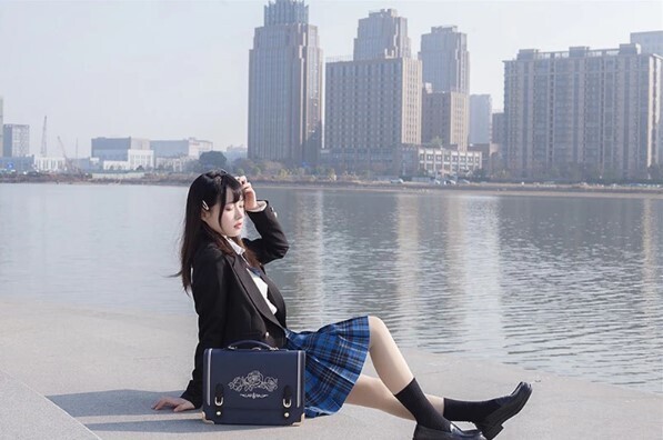 Leather Vintage Jk Uniform Anime Harajuku Student Bag