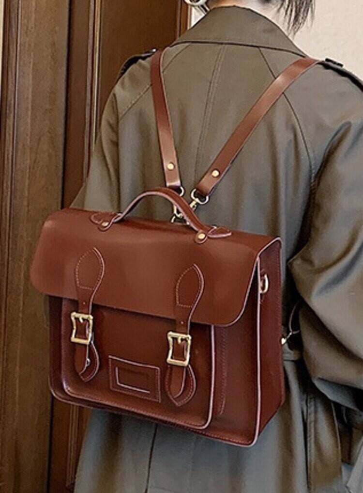 PU Leather Student Shoulder Bag Tote Bag