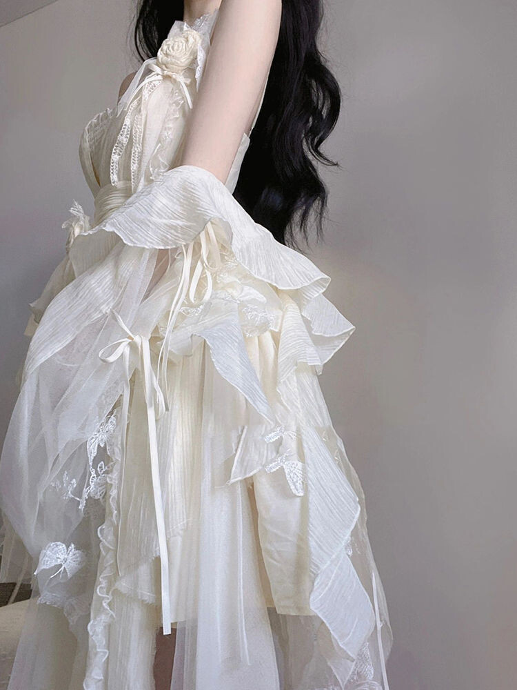 French Vintage Summer Lace Dreamy Dress
