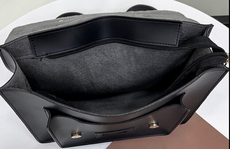 PU Leather Student Shoulder Bag Tote Bag