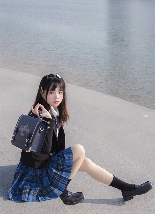 Leather Vintage Jk Uniform Anime Harajuku Student Bag