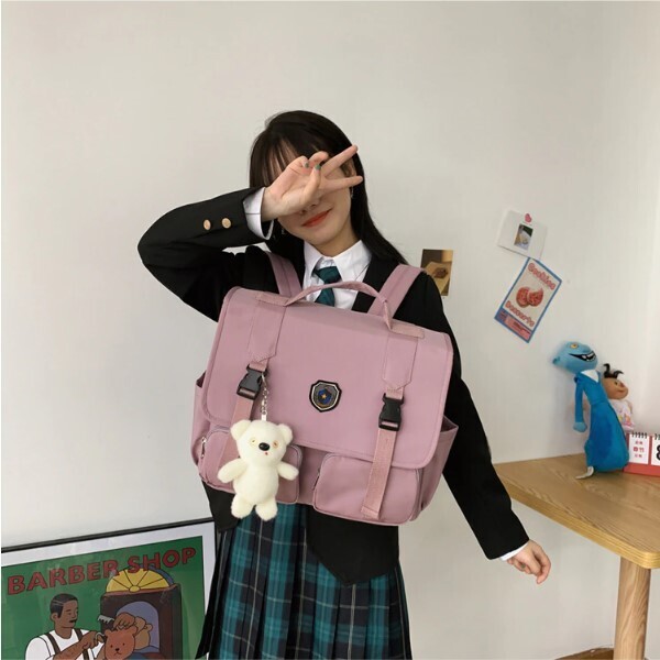 High Quality Japan Style Big Size JK Student Backpack