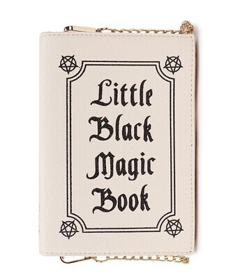 Lettering Print Black Magic Book Design Goth Bag