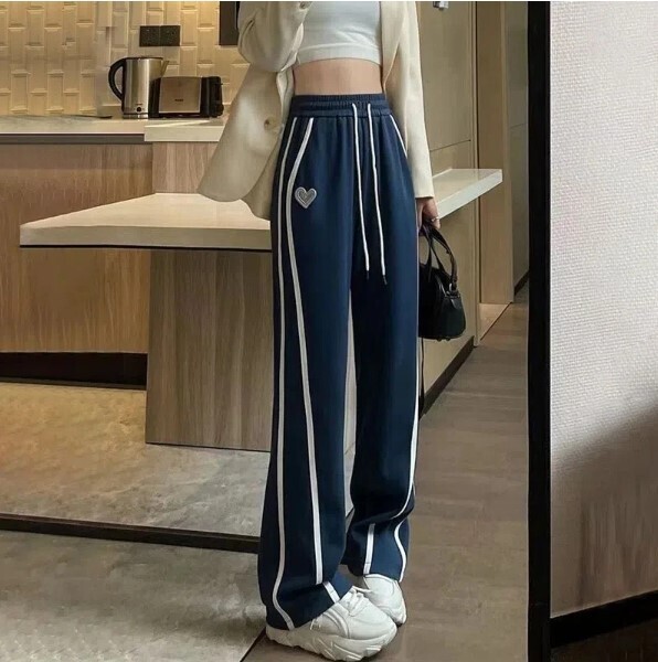 Streetwear Women Striped Y2K Sweatpants