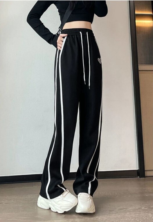 Streetwear Women Striped Y2K Sweatpants